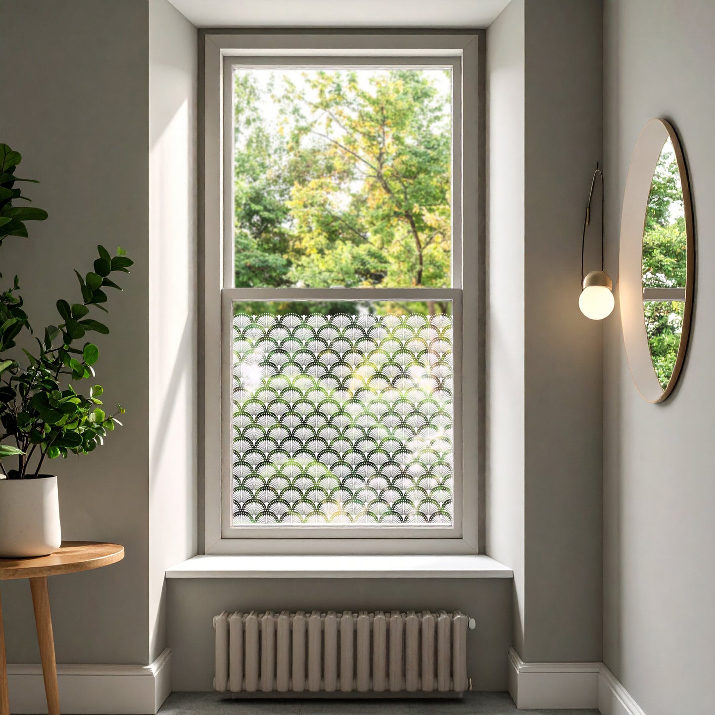 Thebes Clear Window Privacy Border