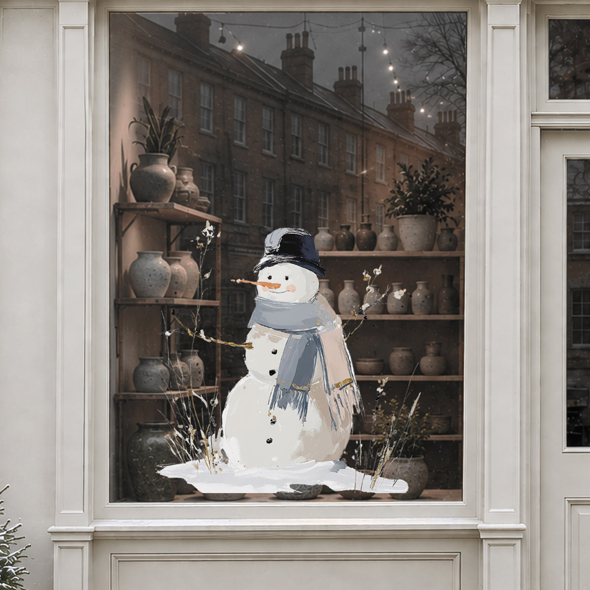 Snowman Window Decoration - Reusable Clings for Christmas