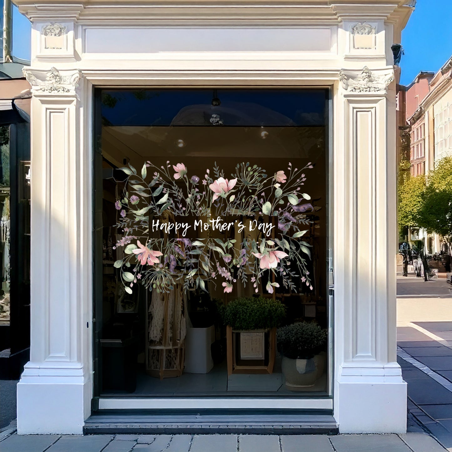 Summer Flowers Mother's Day Window Decal