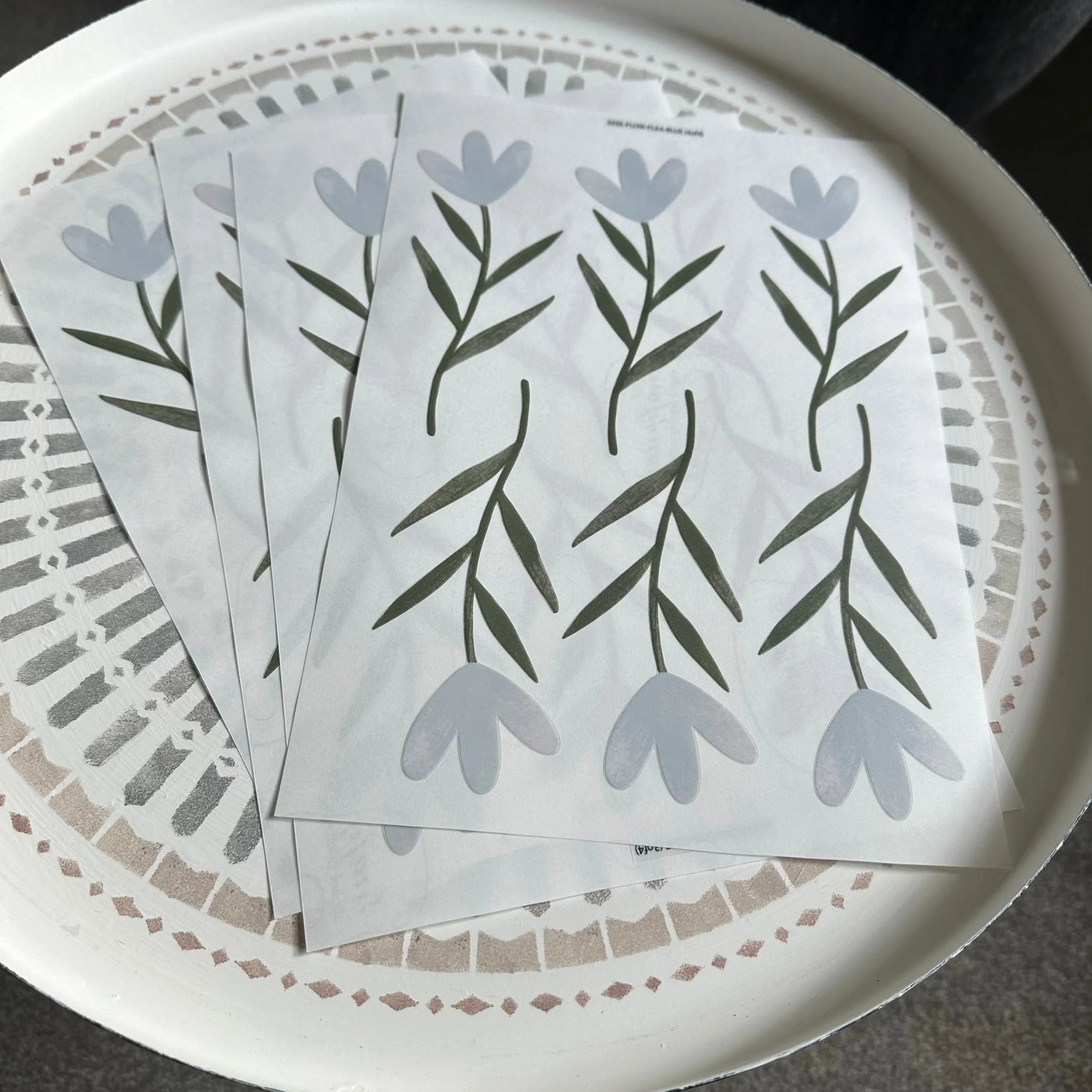 Blue Flower Wall Decal Set - Dizzy Duck Designs