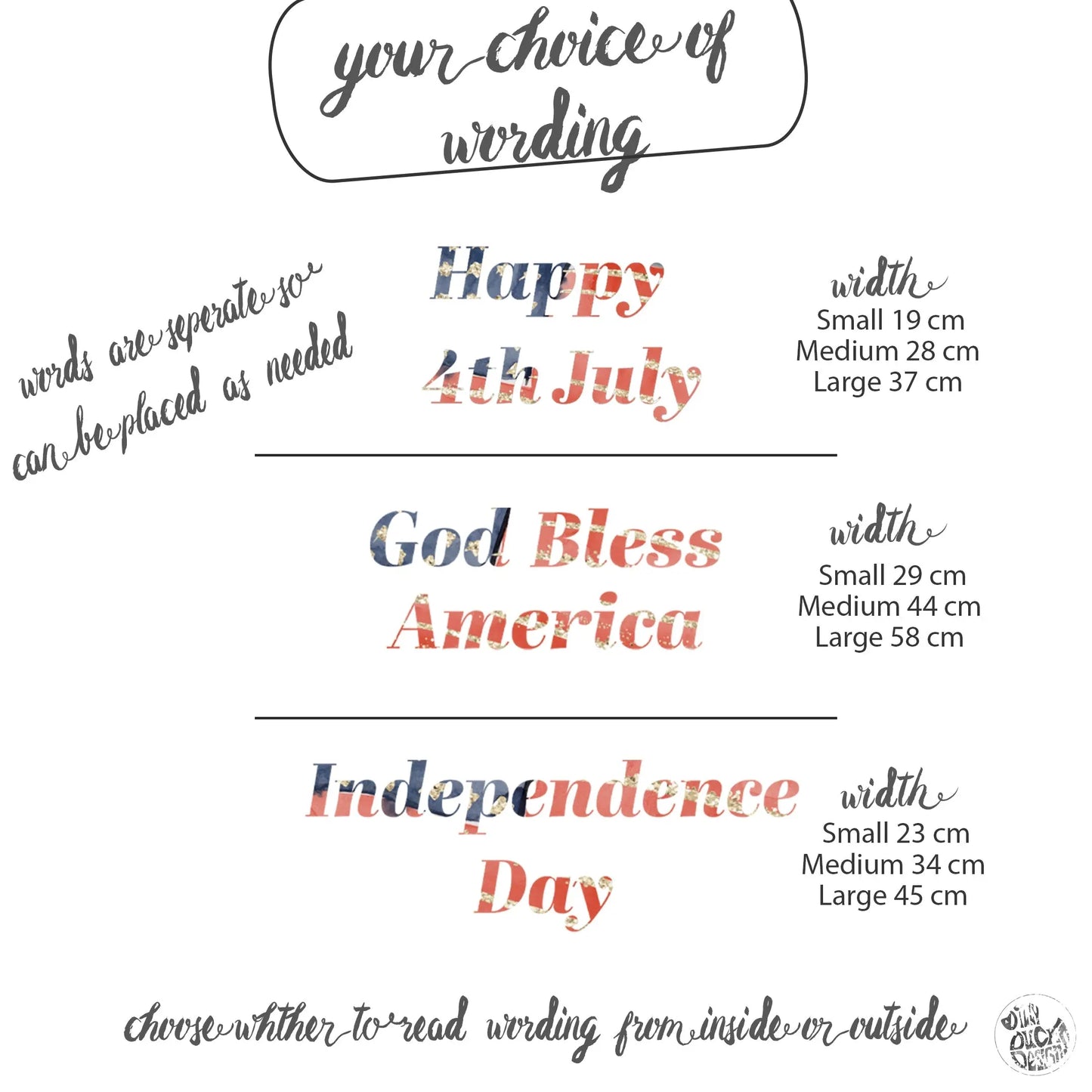 Independence Day Window Cling Set - Dizzy Duck Designs
