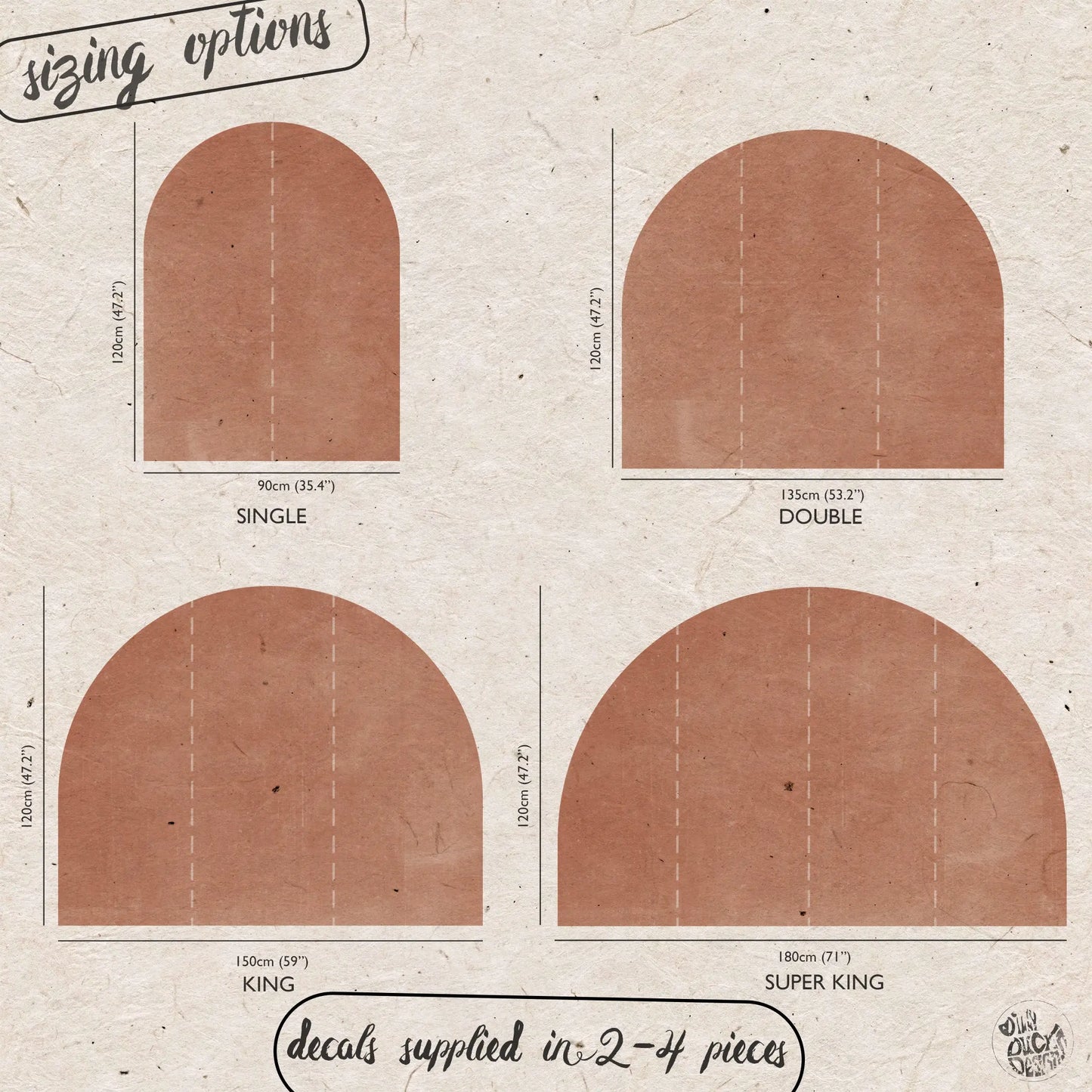 Headboard Arch Wall Decal - Dizzy Duck Designs