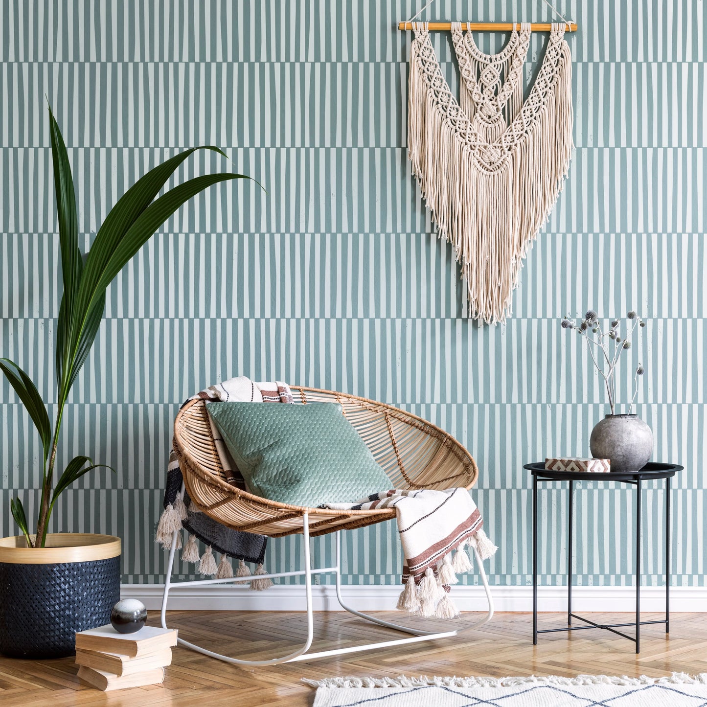 Humbug Stripe Wall Stencil - Dizzy Duck Designs