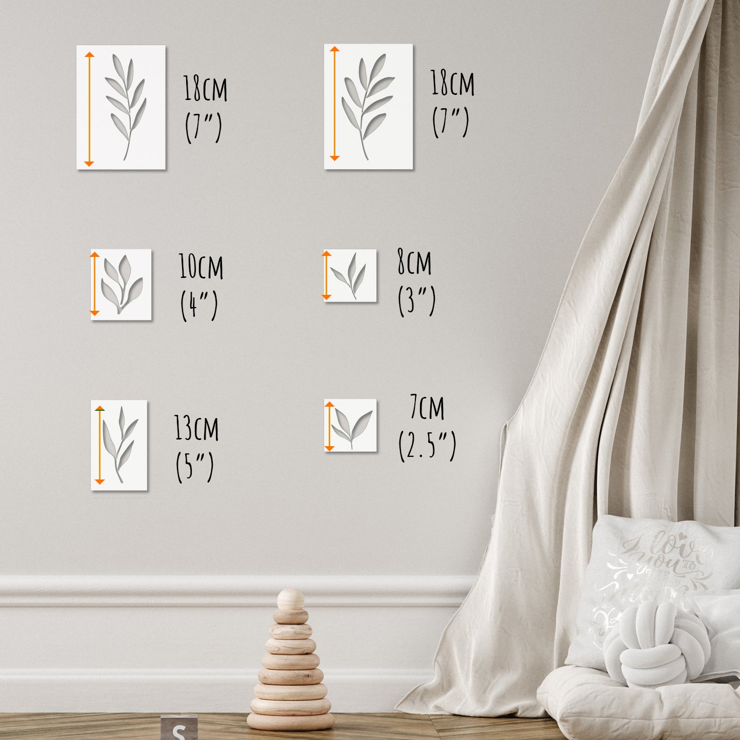 Leaf Sprig Stencil Set