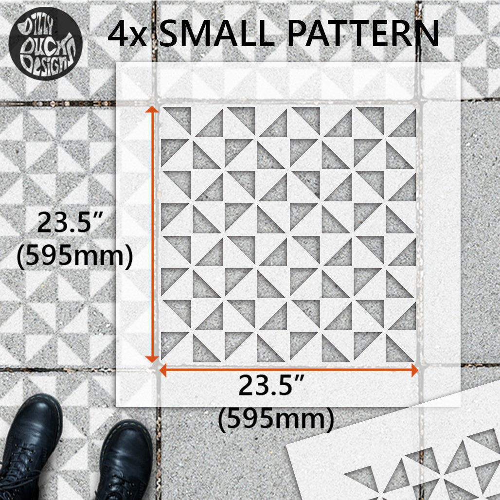 Patio Stencil for Concrete Floor Makeovers 'Assa'