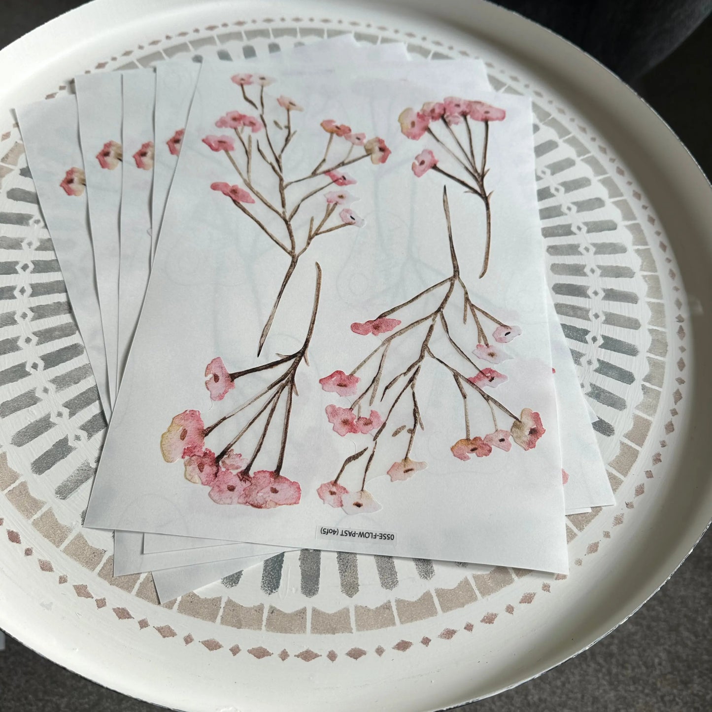 Pastel Pink Flower Wall Decal Set - Dizzy Duck Designs