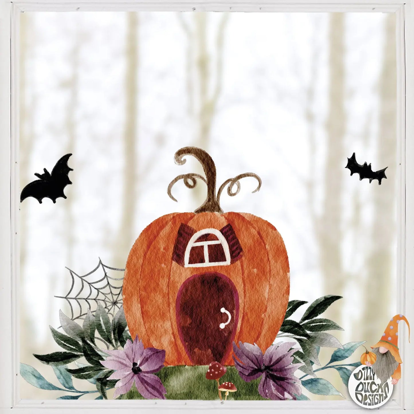 Spooky Halloween Window Decal Set - Dizzy Duck Designs