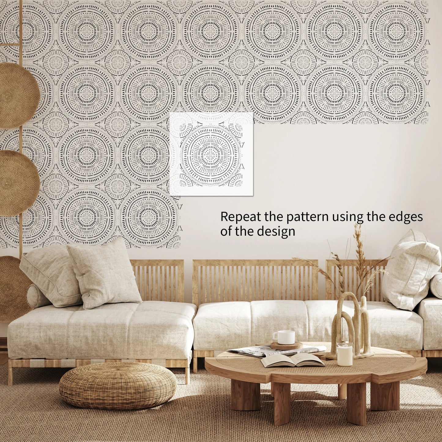 Talara Wall Floor Stencil - Dizzy Duck Designs