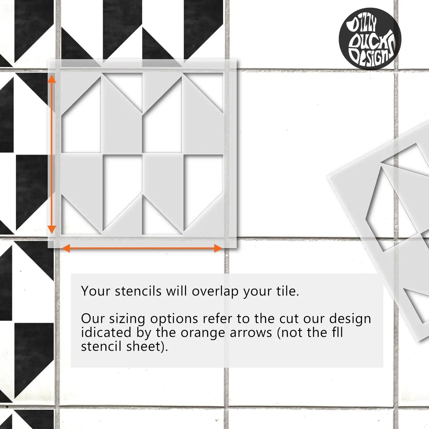 Tandilt Tile Stencil - Dizzy Duck Designs