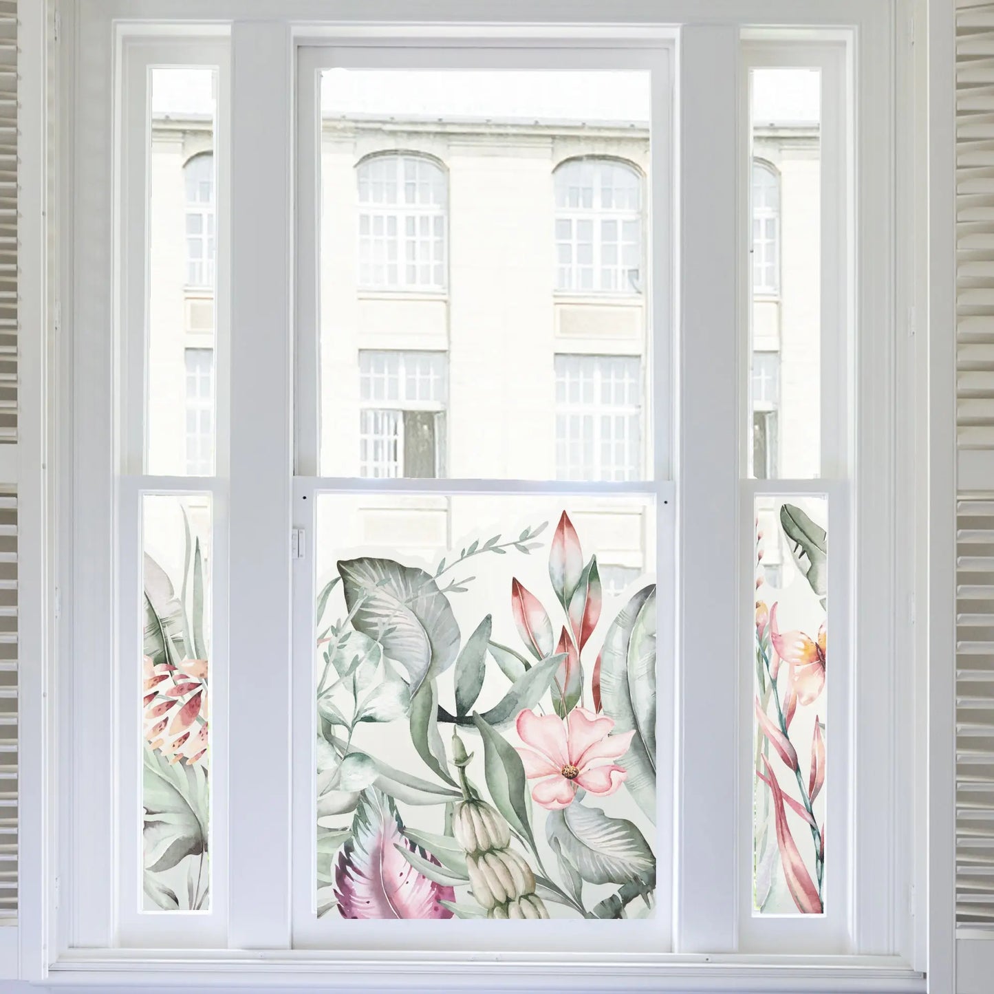 Tropical Banana Frosted Window Border Decal - Dizzy Duck Designs