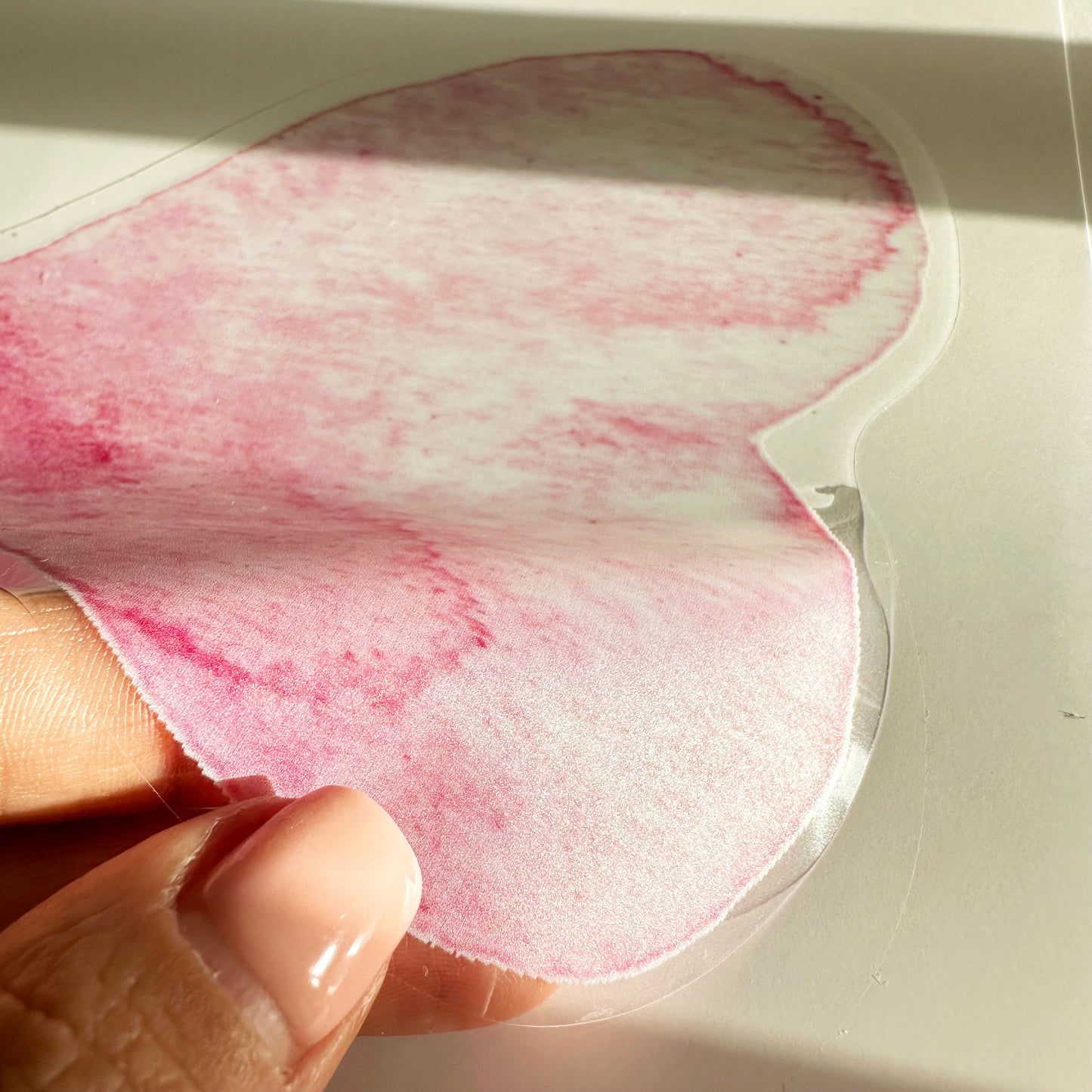 Window Decal Valentine Pink Watercolour Heart Baubles Window Decals Dizzy Duck Designs