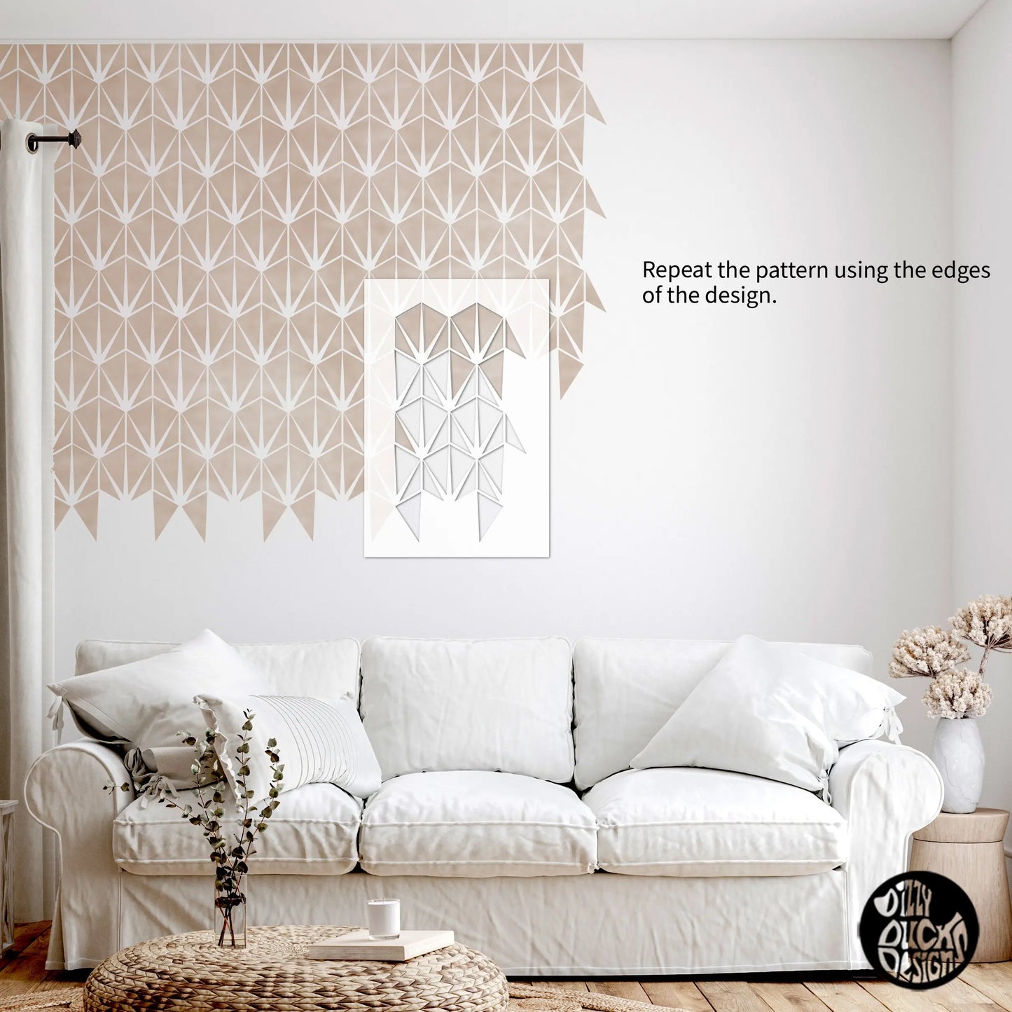 Yakumo Wall Floor Stencil - Dizzy Duck Designs