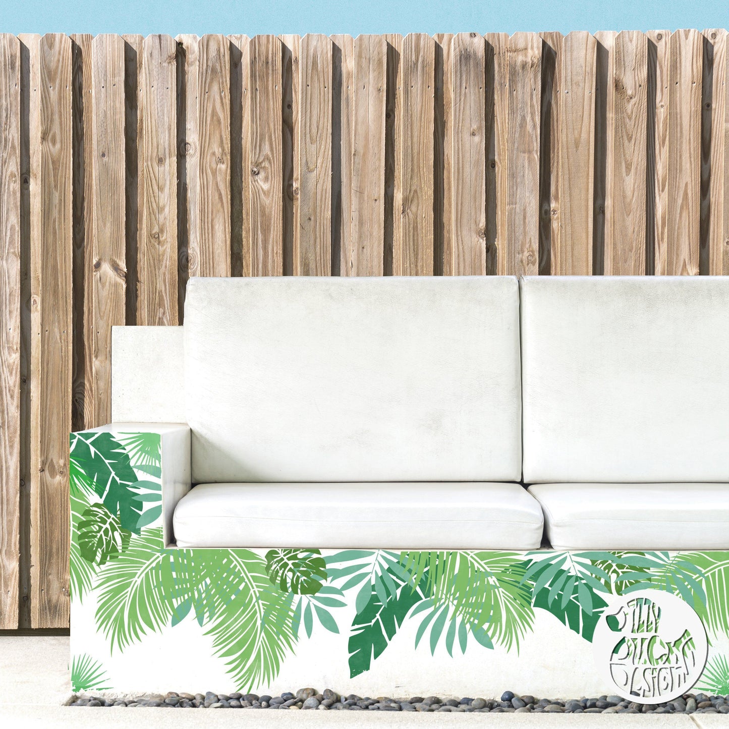6 x Small JUNGLE LEAF Furniture Stencils - Dizzy Duck Designs