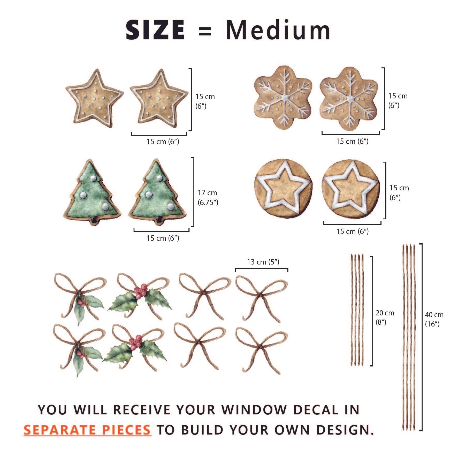 Decal 8 Christmas Cookie Window Decals Dizzy Duck Designs
