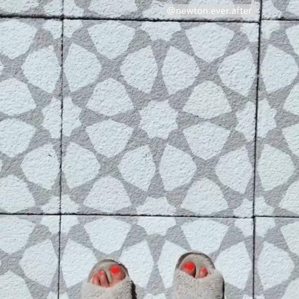 Amira Patio Stencil - Square Slabs - Dizzy Duck Designs