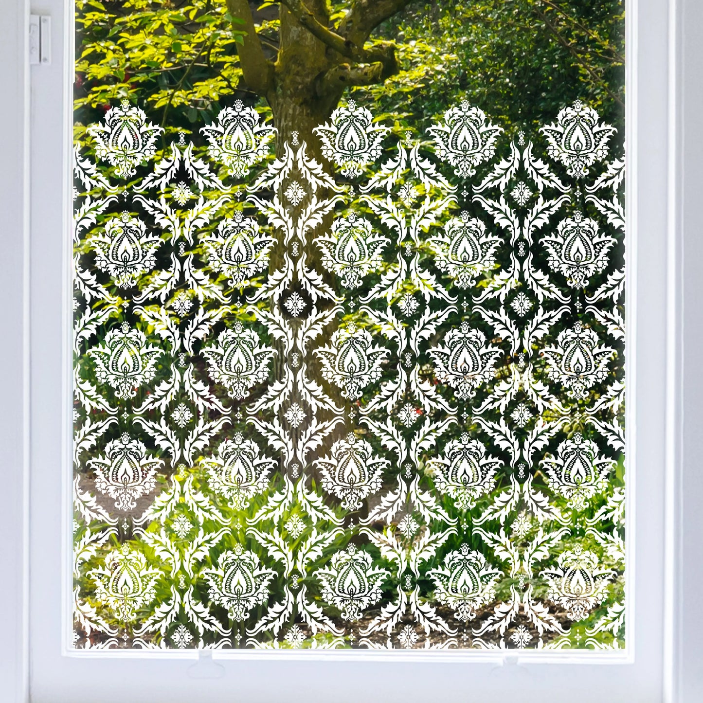 Ankara Clear Window Privacy Border - Dizzy Duck Designs