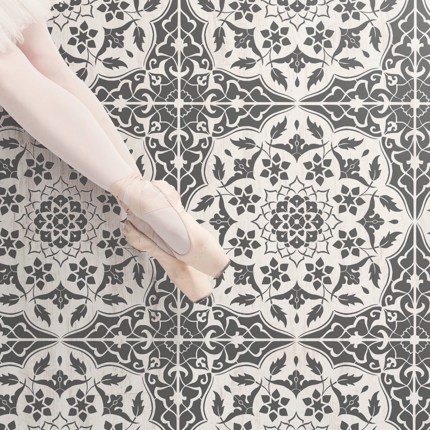 Azar Faux-Tile Stencil - Dizzy Duck Designs