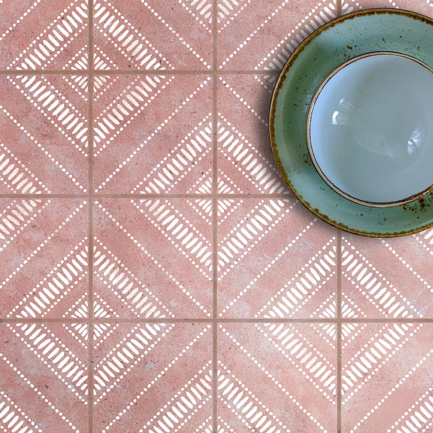 Bisira Faux-Tile Stencil - Dizzy Duck Designs