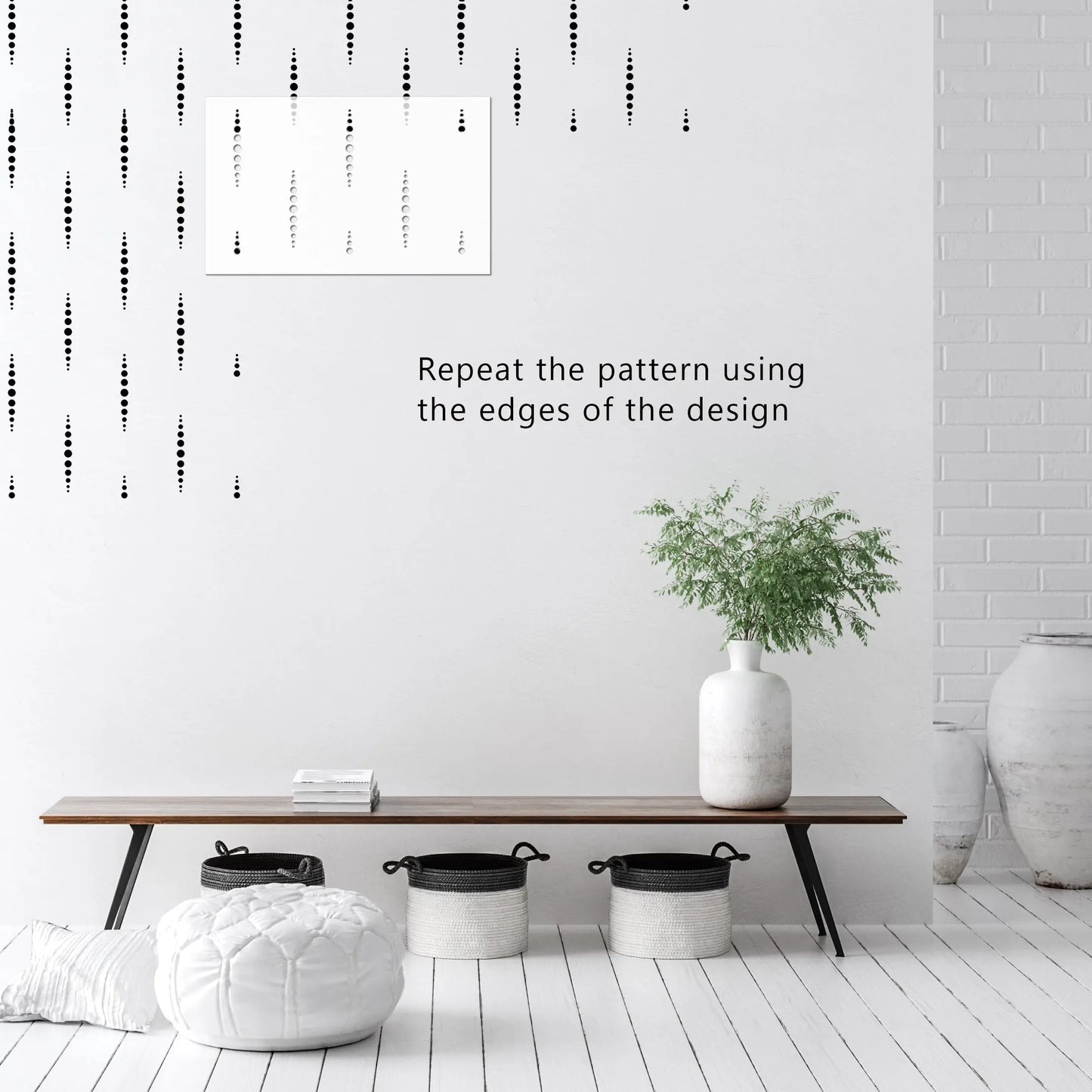 Boho Bead Wall Stencil - Dizzy Duck Designs