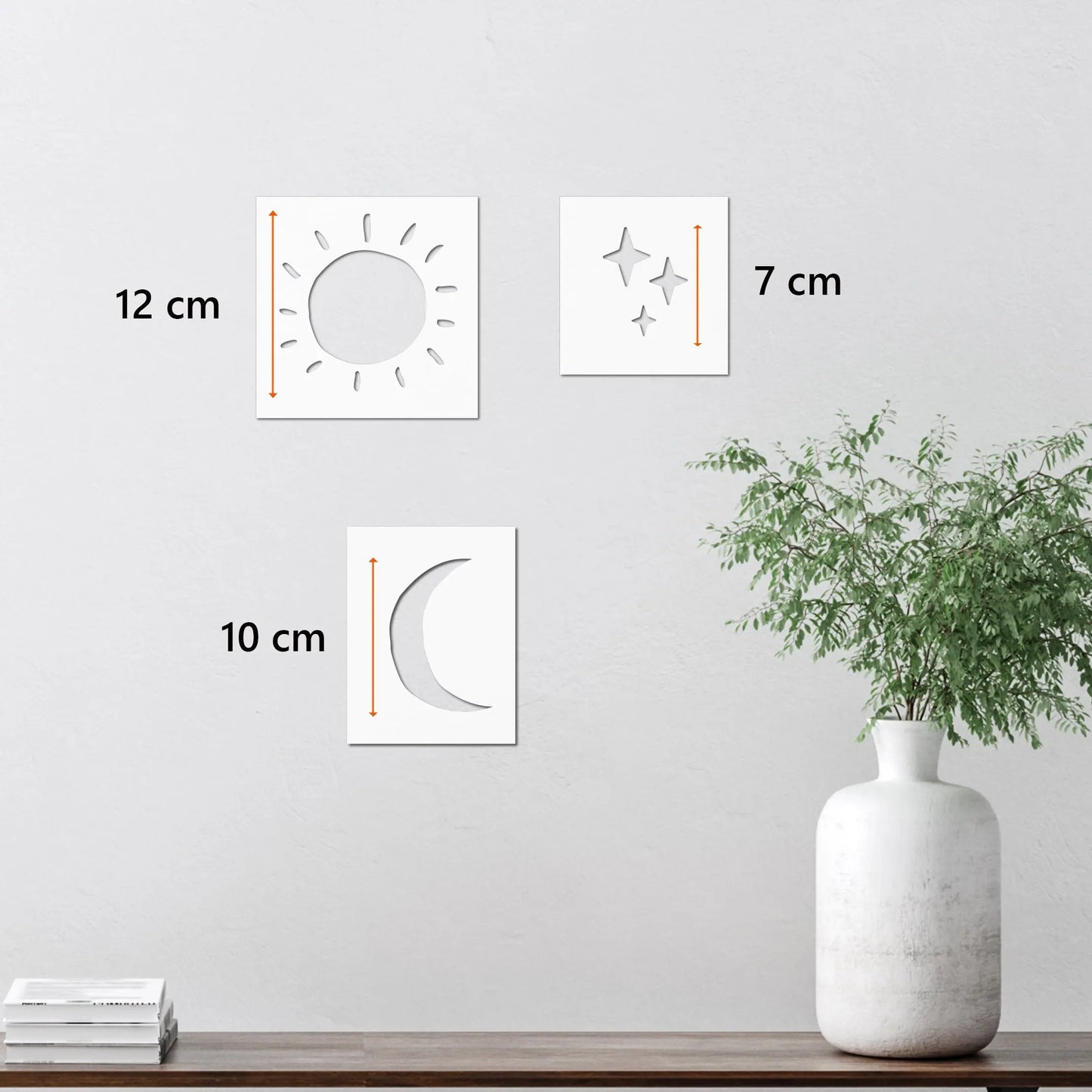 Boho Sun Moon Stars Stencil Set - Dizzy Duck Designs