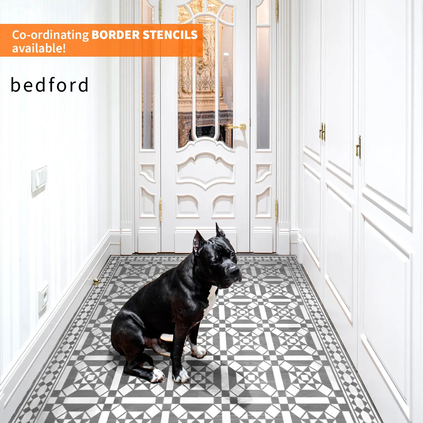 Buckingham Faux-Tile Stencil - Dizzy Duck Designs