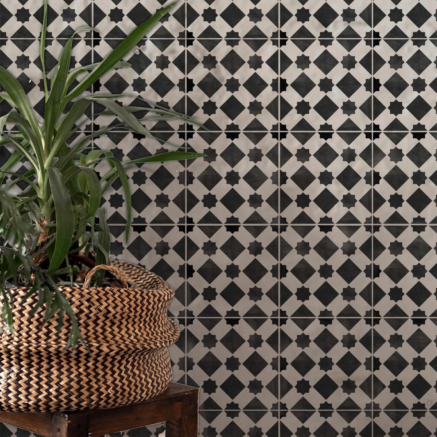 Bukan Faux-Tile Stencil - Dizzy Duck Designs