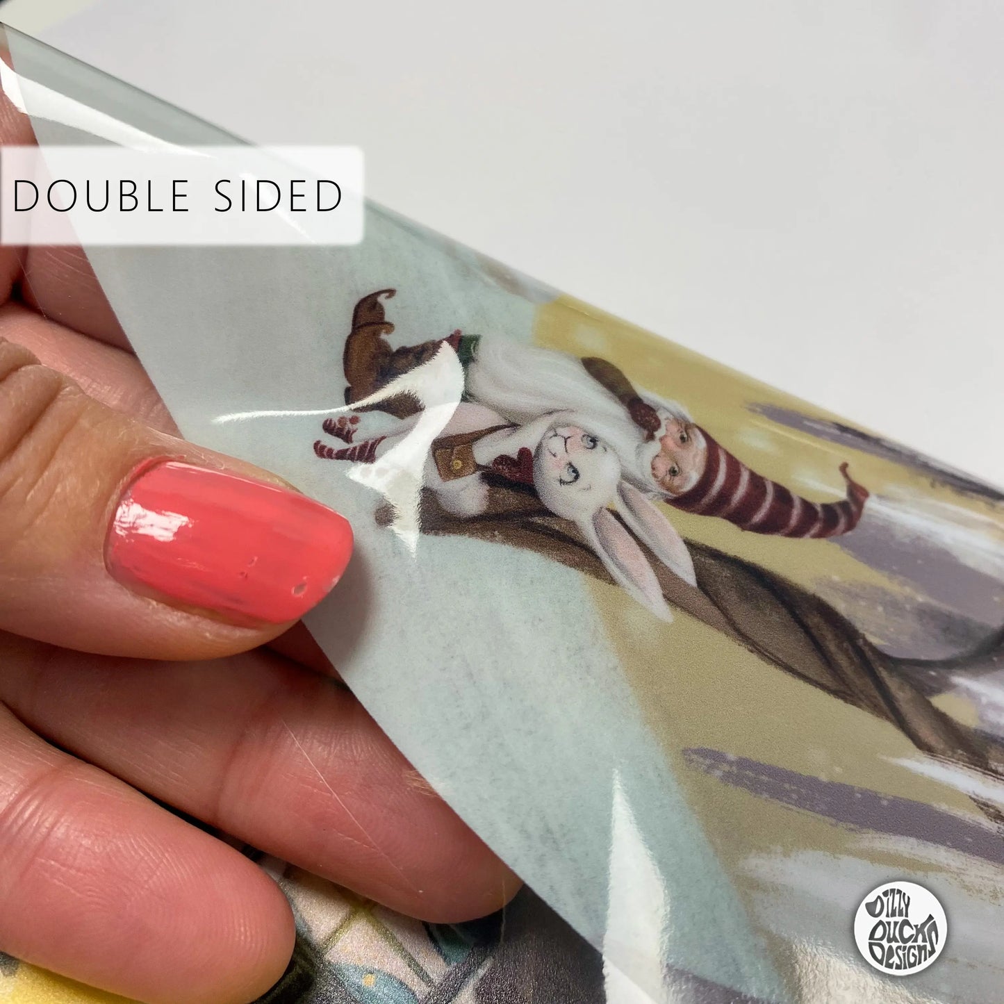 Christmas Gnome Winter Scene Window Decal - Dizzy Duck Designs