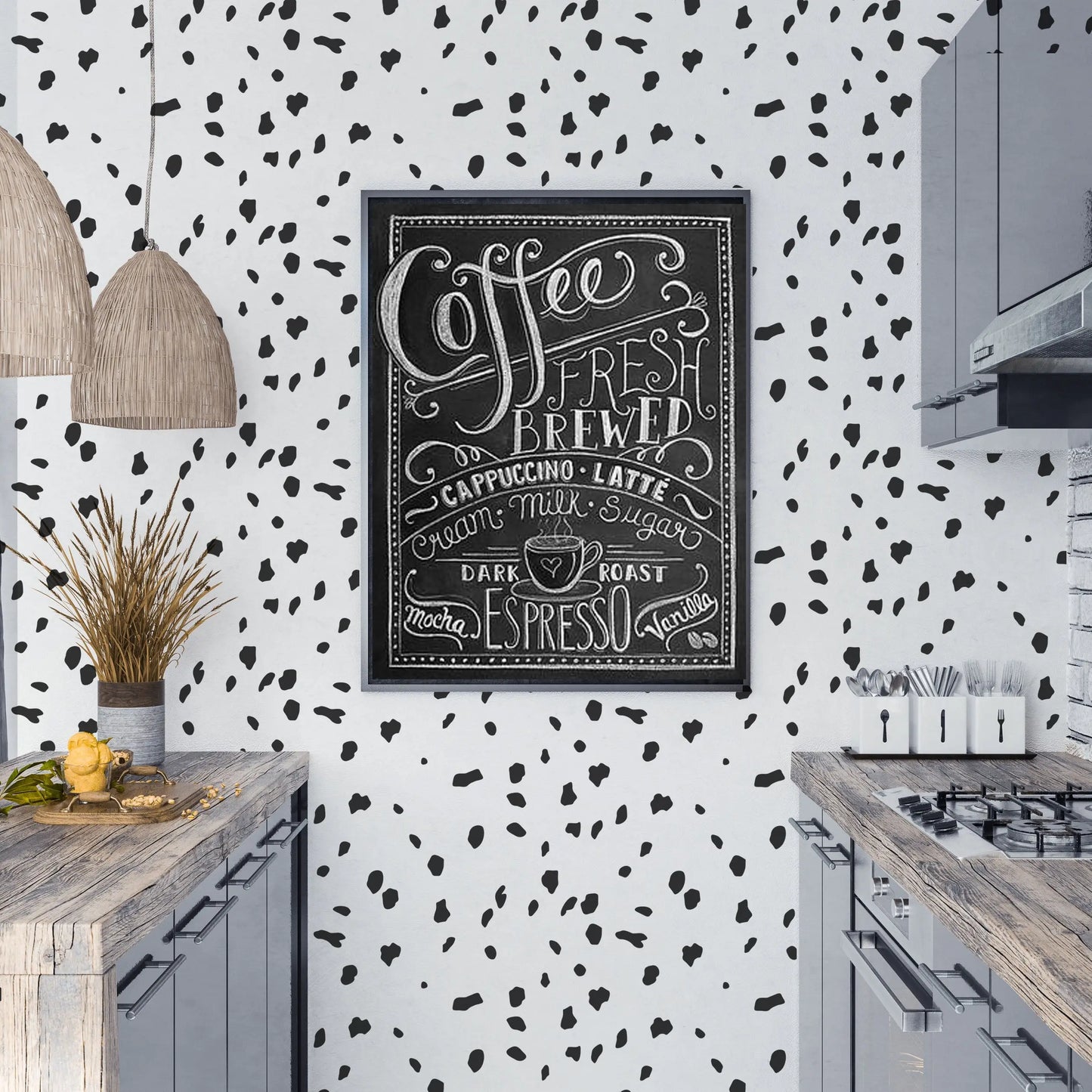 Dalmatian Spot Wall Stencil - Dizzy Duck Designs