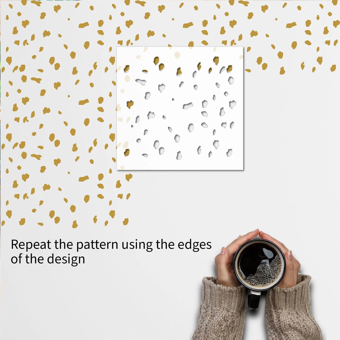 Dalmatian Spot Furniture Stencil - Dizzy Duck Designs