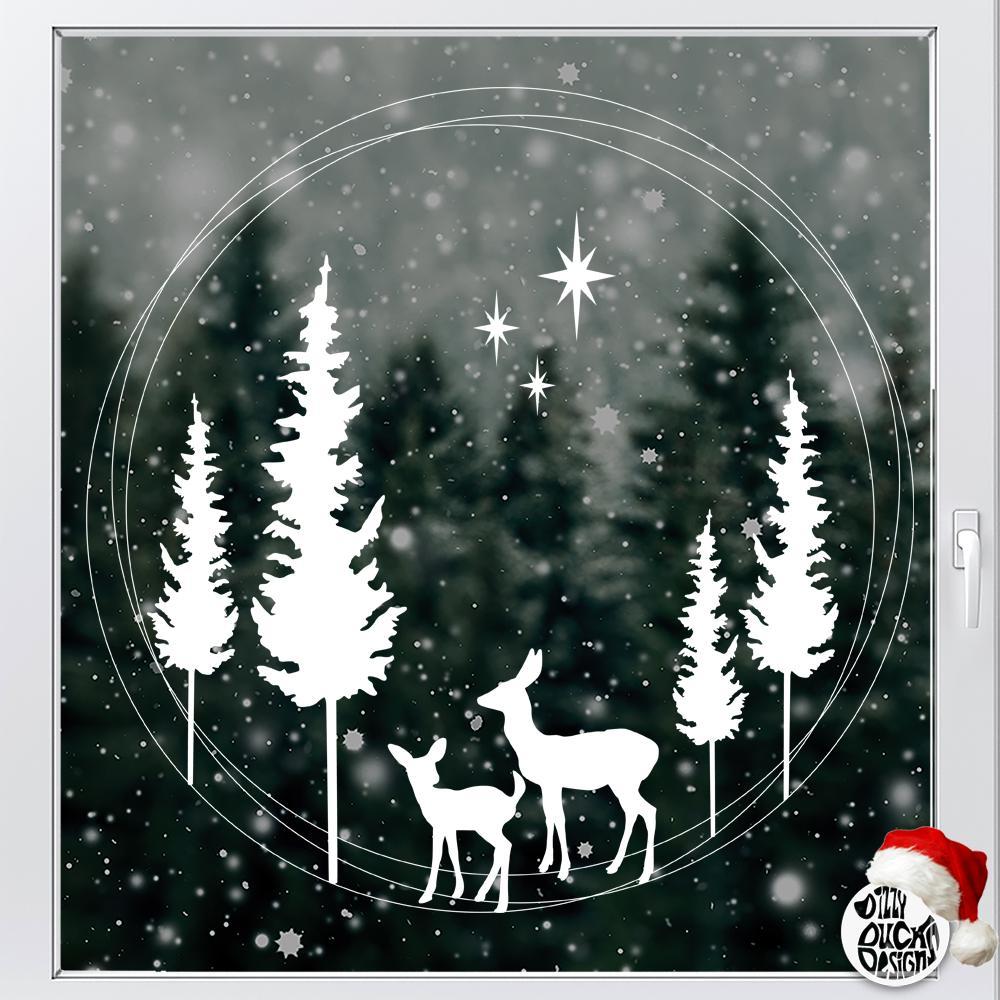 Deer Ring Window Decal - Dizzy Duck Designs