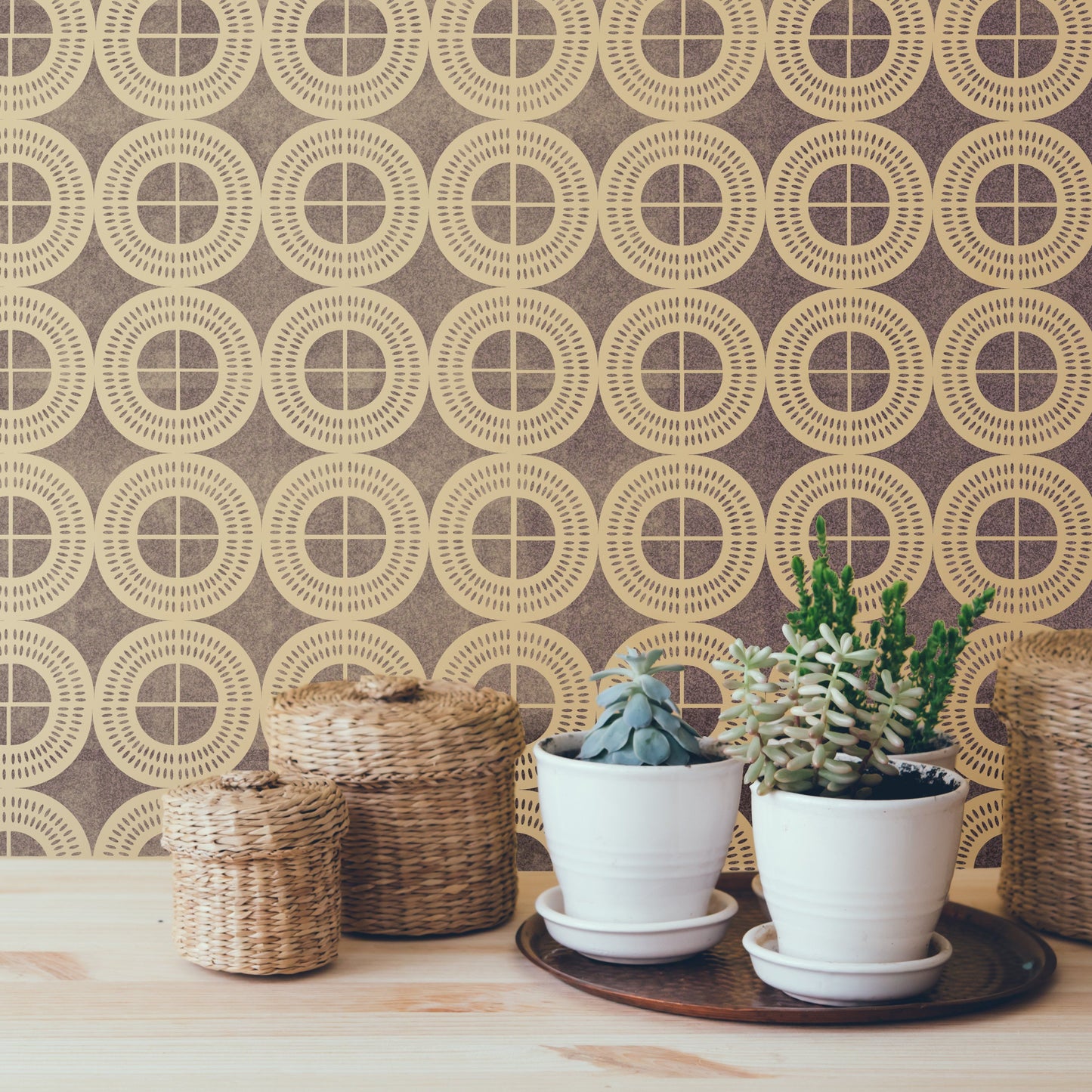 Desert Sands Faux-Tile Stencil - Dizzy Duck Designs