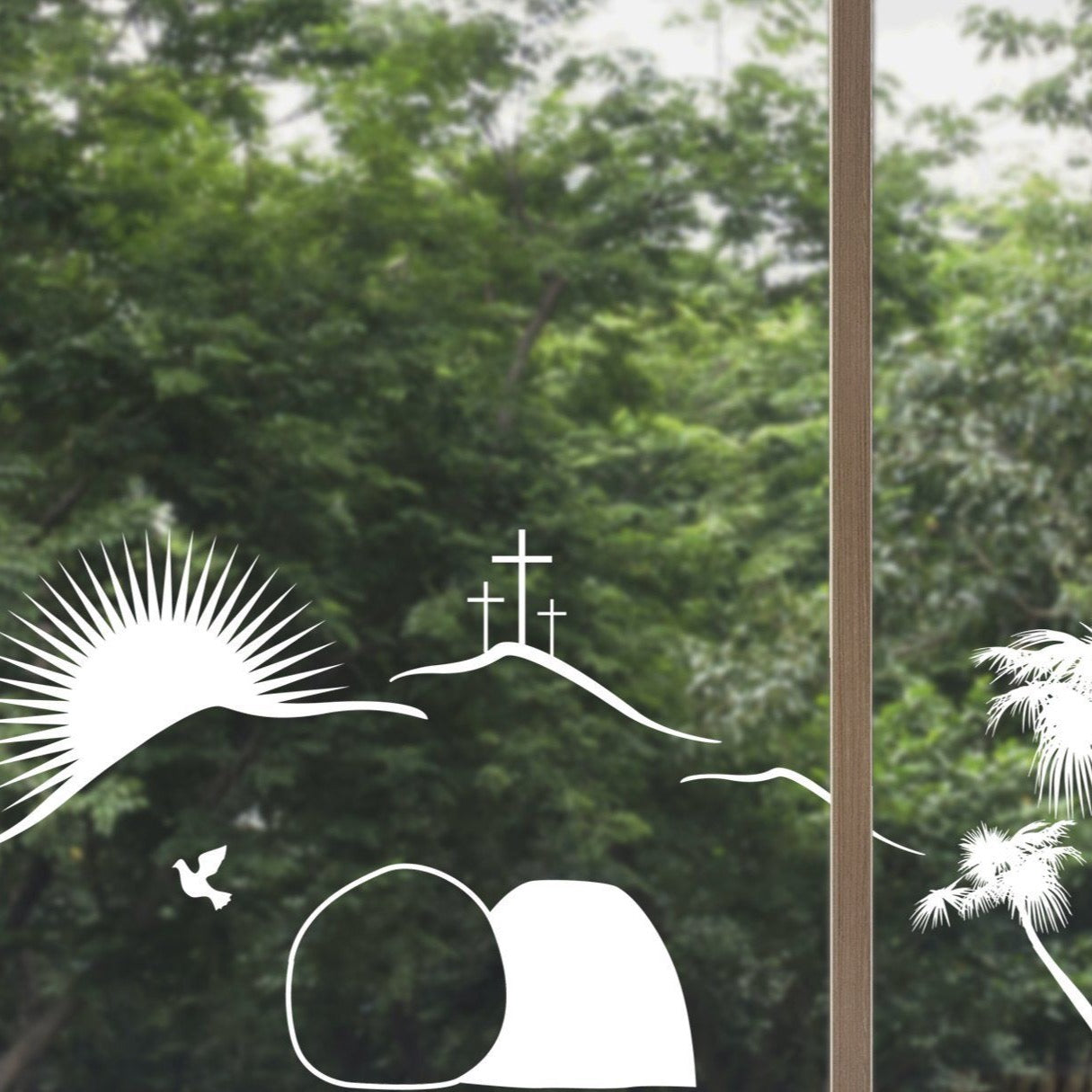 Easter Story Window Decal - Dizzy Duck Designs