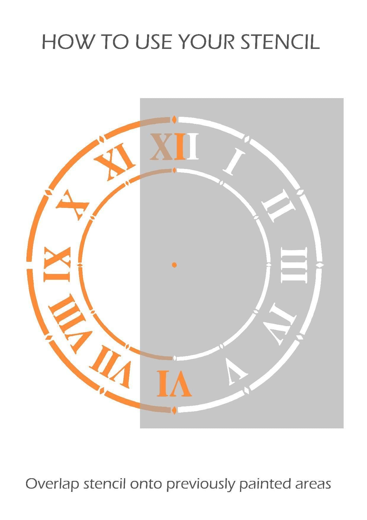 FABIEN CLOCK Wall Stencil - Dizzy Duck Designs