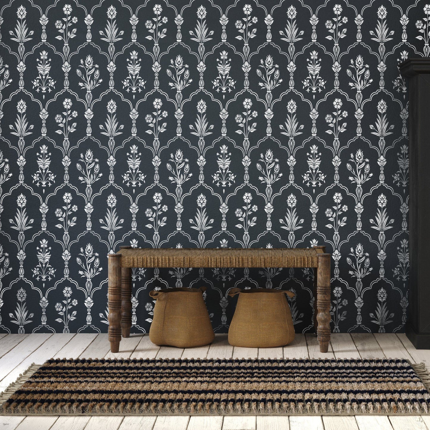 HAMEDAN Wall Stencil - Dizzy Duck Designs