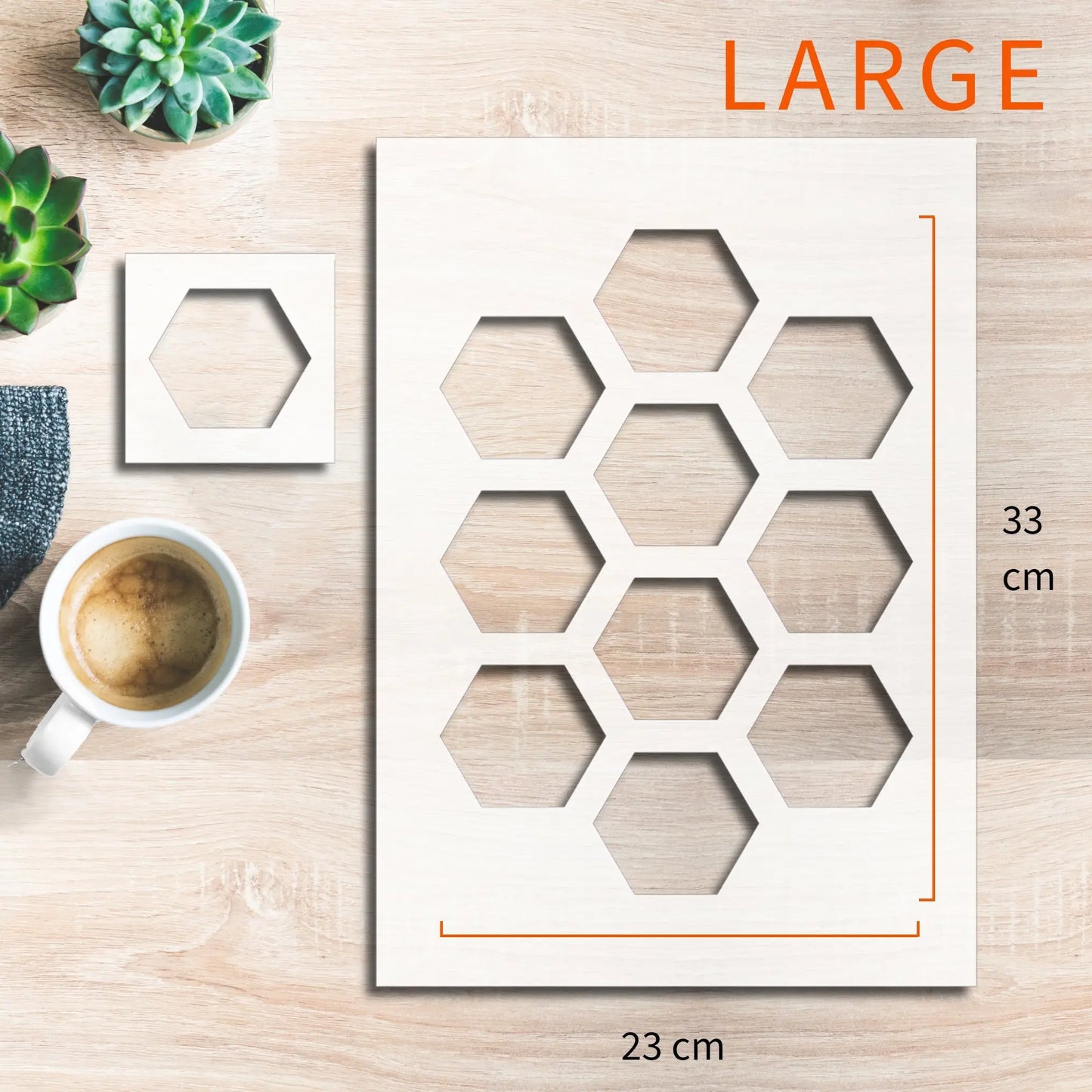 HEXAGON Furniture Stencil - Dizzy Duck Designs