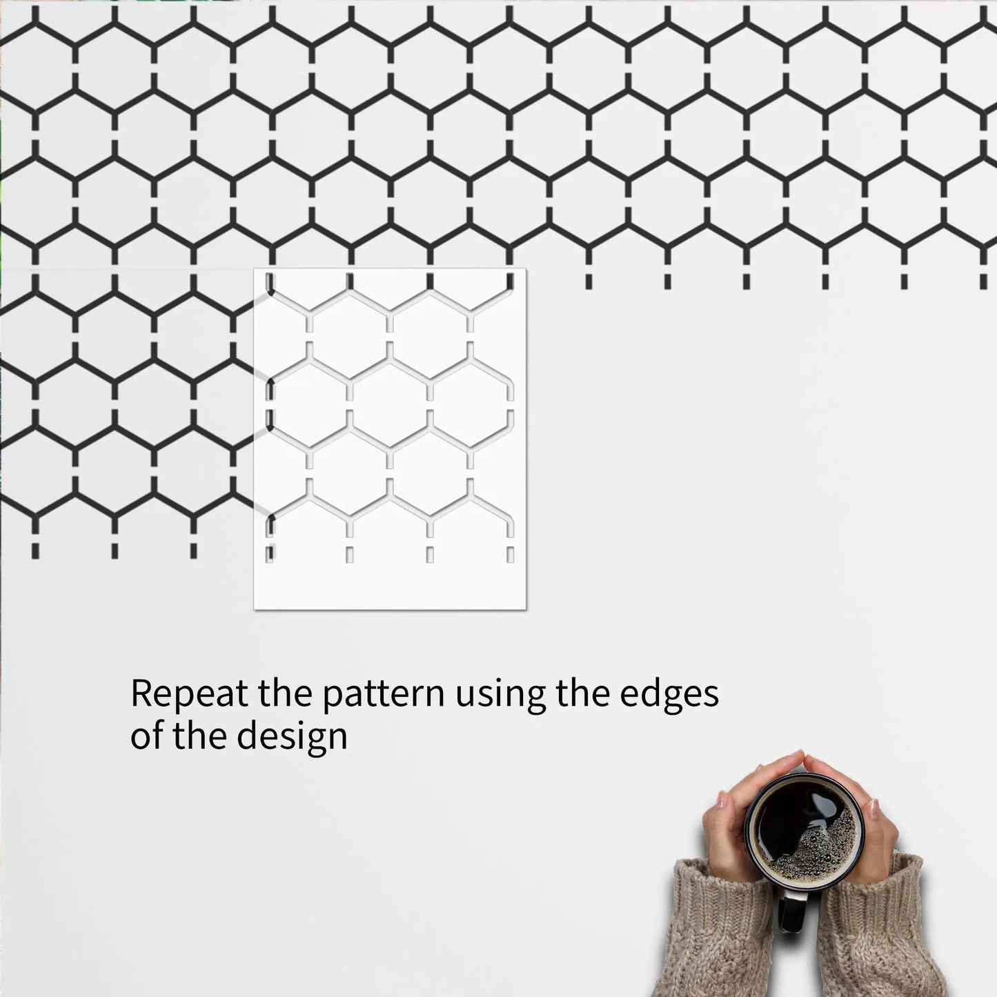 HONEYCOMB Furniture Stencil - Dizzy Duck Designs