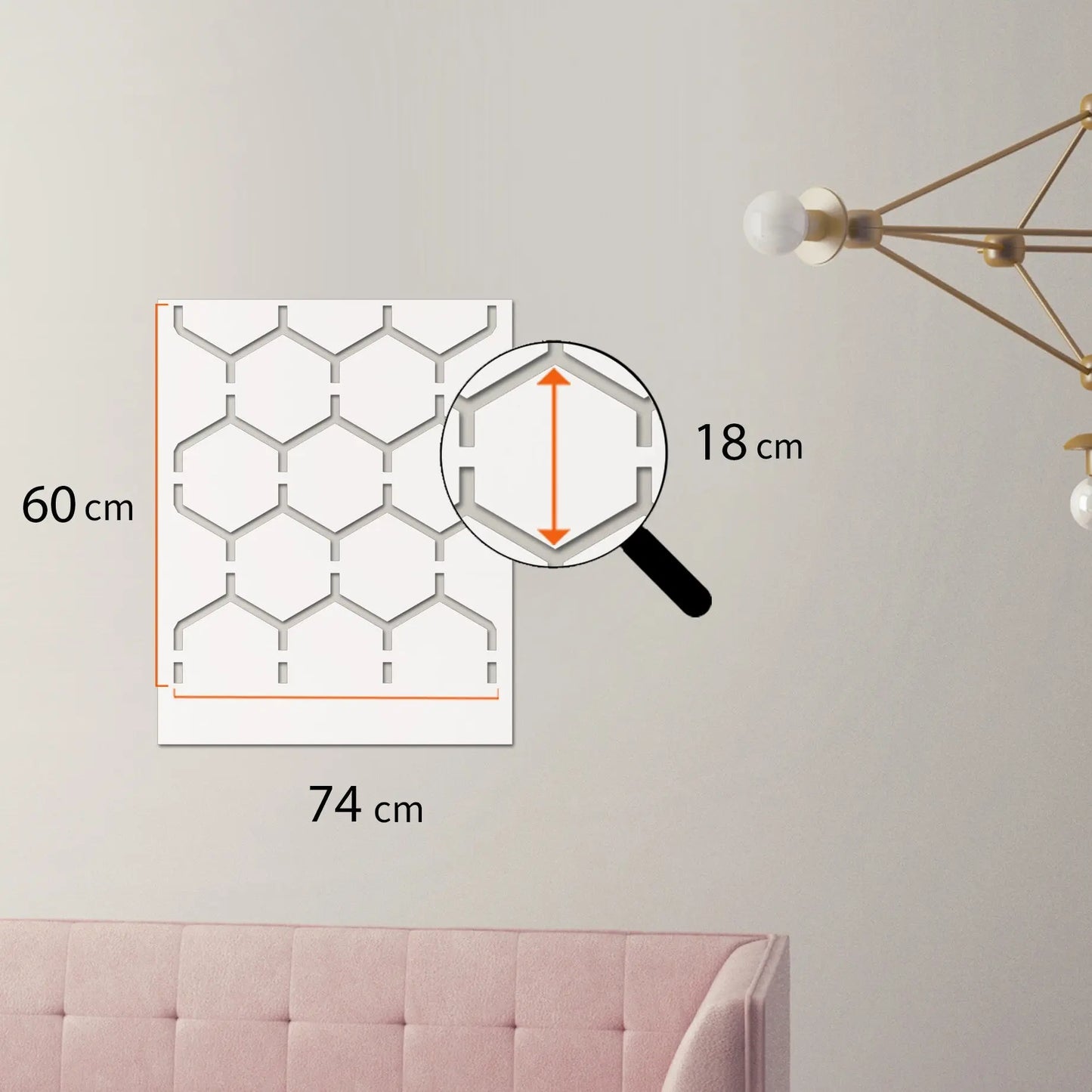 HONEYCOMB Wall Stencil - Dizzy Duck Designs