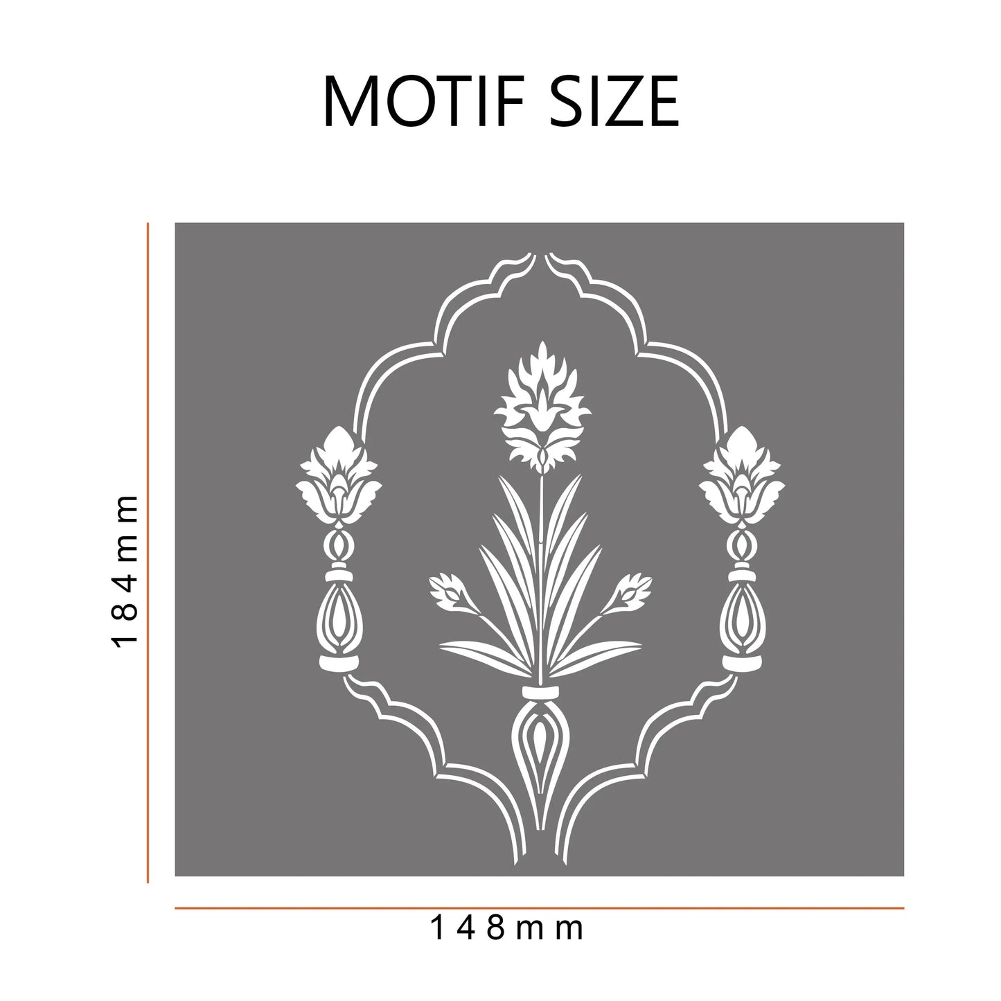 Hamedan Frosted Window Privacy Border - Dizzy Duck Designs