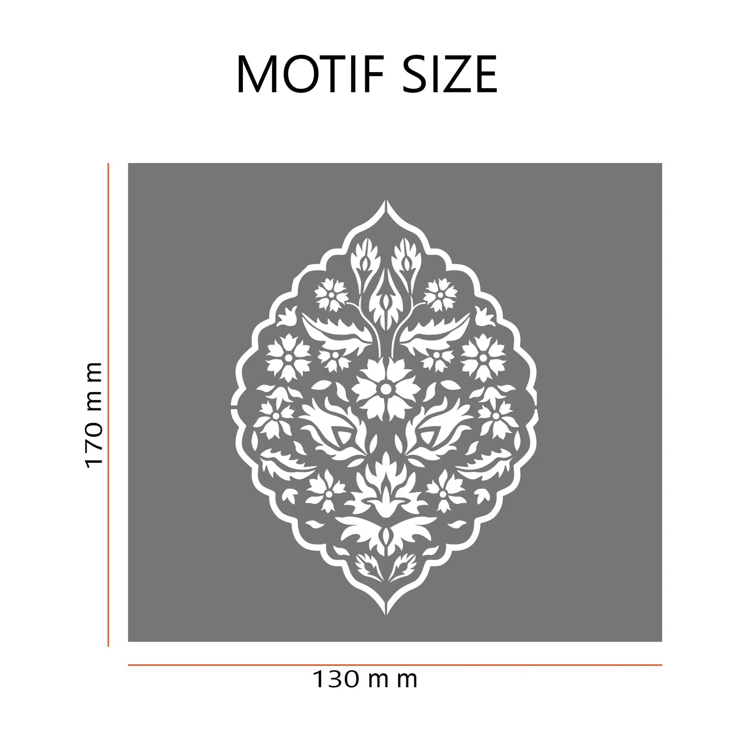 Isfahan Frosted Window Privacy Border - Dizzy Duck Designs