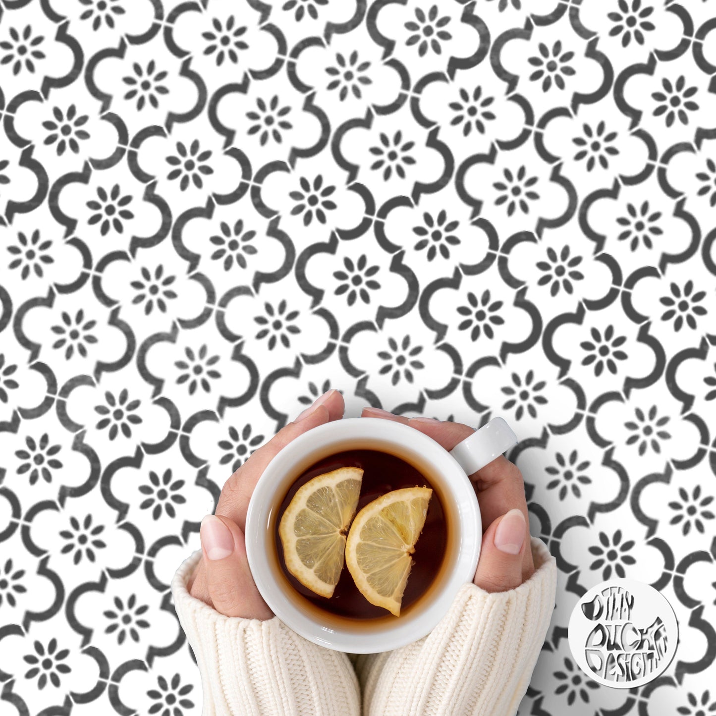 JANNAH Furniture Stencil - Dizzy Duck Designs