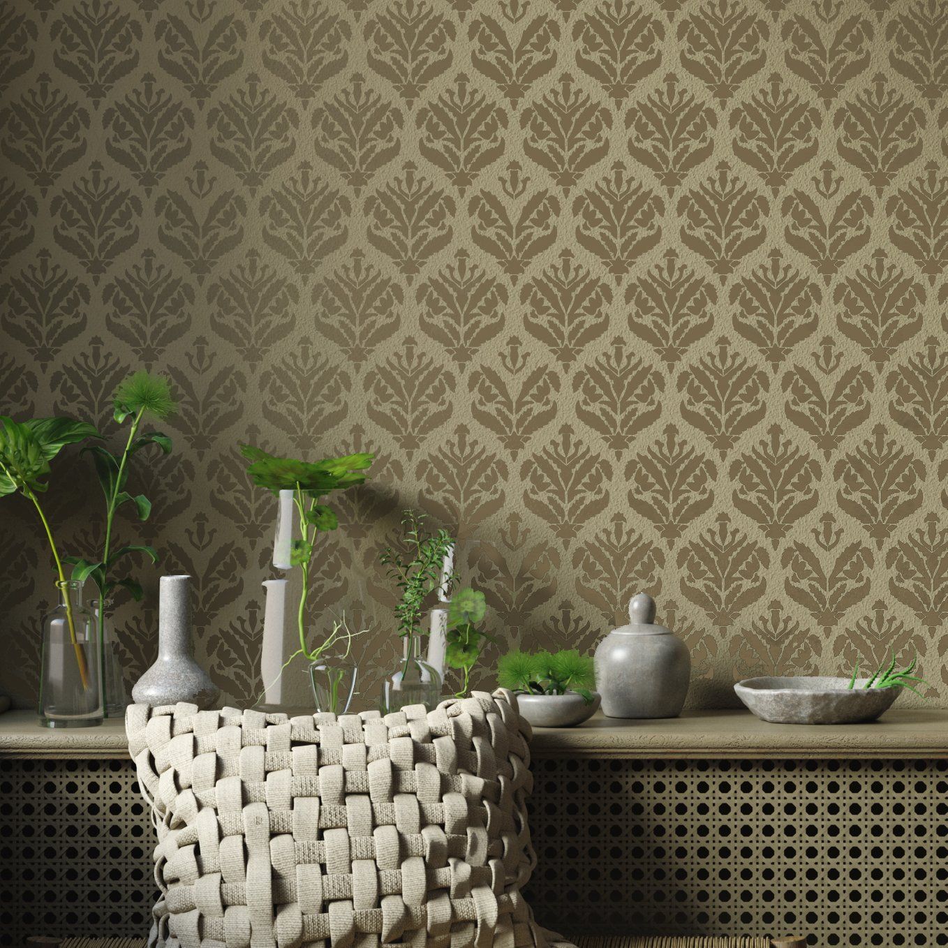 Damask Stencil. Diamond wall pattern. Elegant wall stencils by Cutting Damask Stencil. Diamond wall pattern. Elegant wall stencils by Cutting