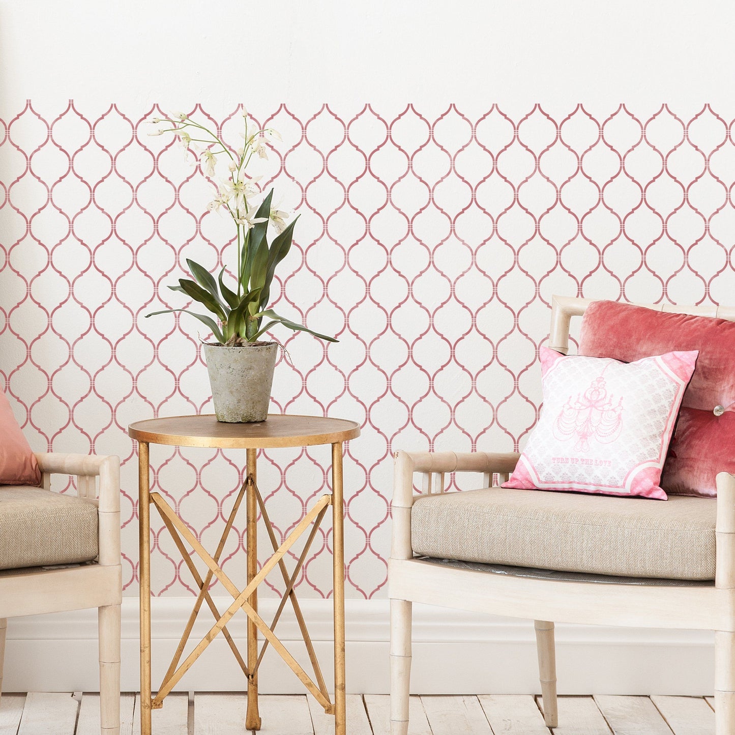 JASMINE TRELLIS Wall Stencil - Dizzy Duck Designs