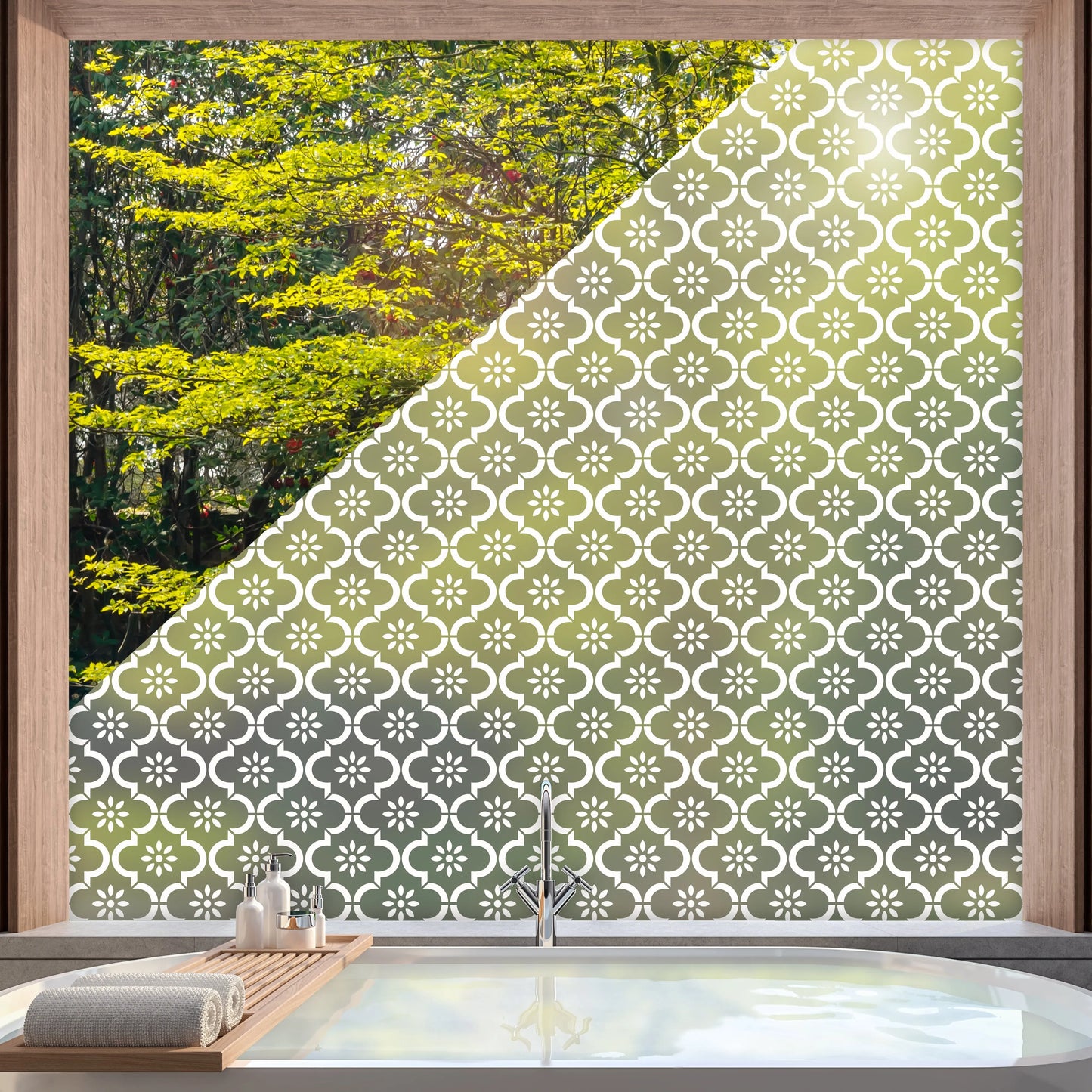 Jannah Frosted Window Privacy Panel - Dizzy Duck Designs
