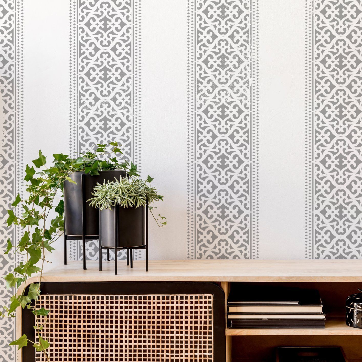 KARACHI Border Stencil - Dizzy Duck Designs