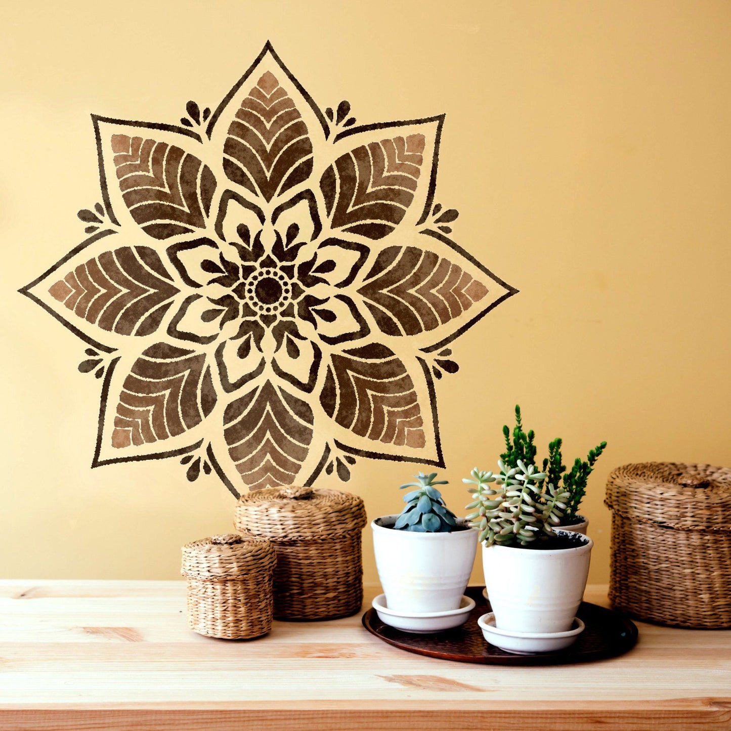 KERALA Mandala Stencil - Dizzy Duck Designs