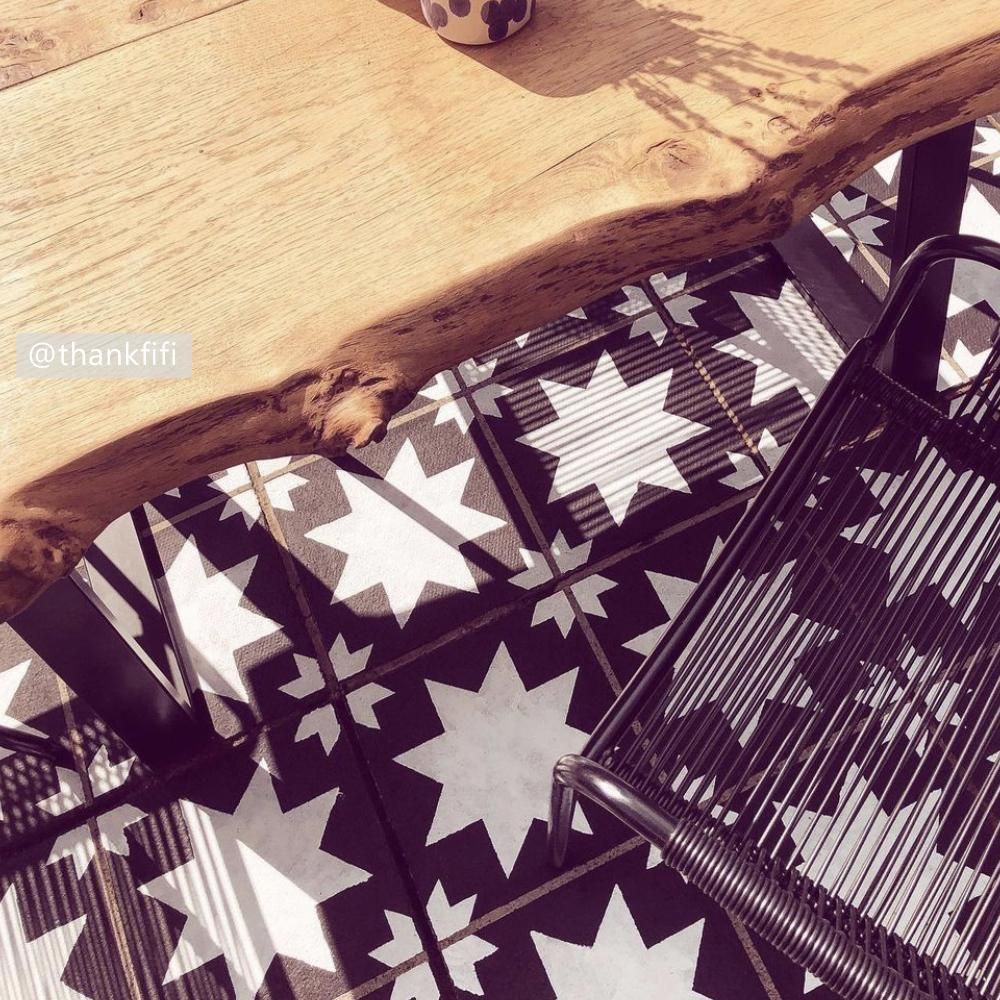 Kallat Patio Stencil - Square Slabs - Dizzy Duck Designs