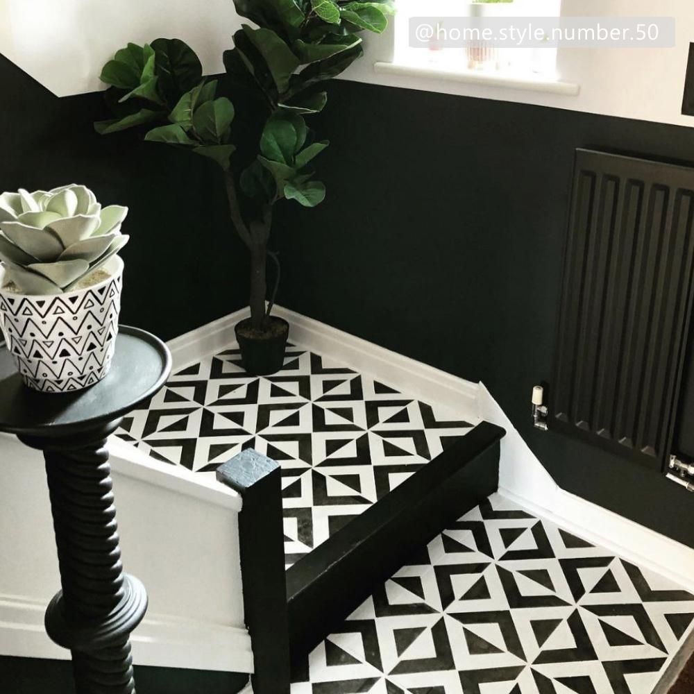 Ksar Tile Stencil - Dizzy Duck Designs