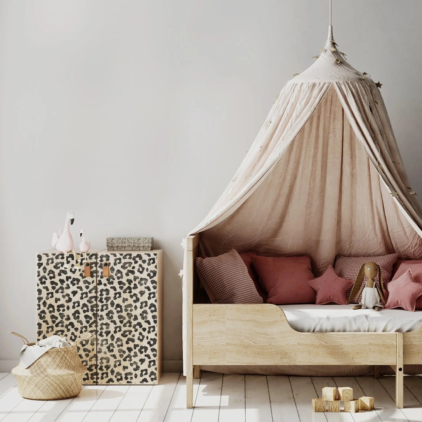 Leopard Print Furniture Stencil - Dizzy Duck Designs