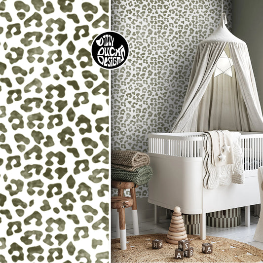 Stencil Leopard Print Wall and Furniture Stencil Dizzy Duck Designs