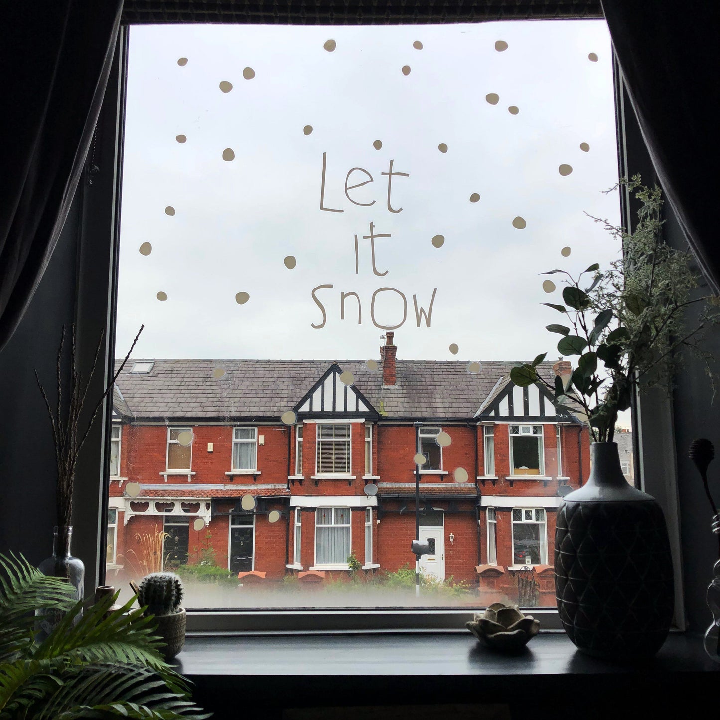 Let It Snow Christmas Window Decal - Dizzy Duck Designs